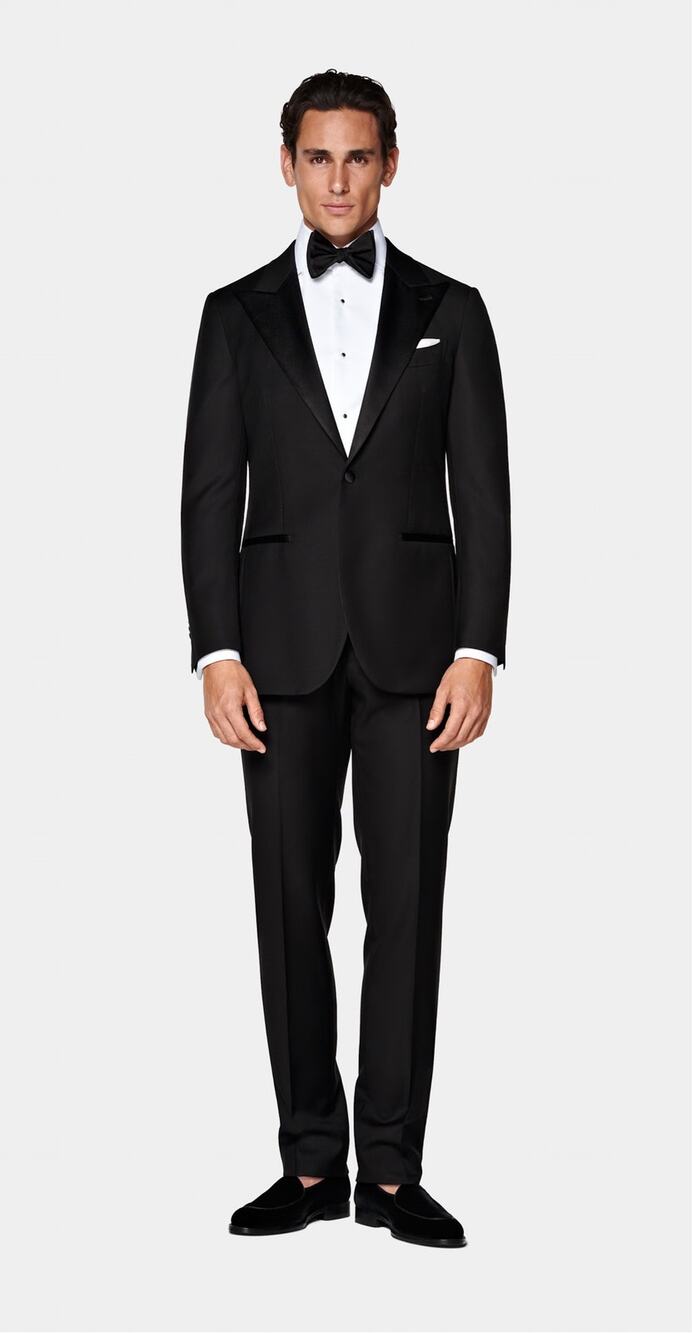 Suitsupply Vitale Barberis Canonico Slim Wool Tuxedo Size 46R coat 38x30 pants